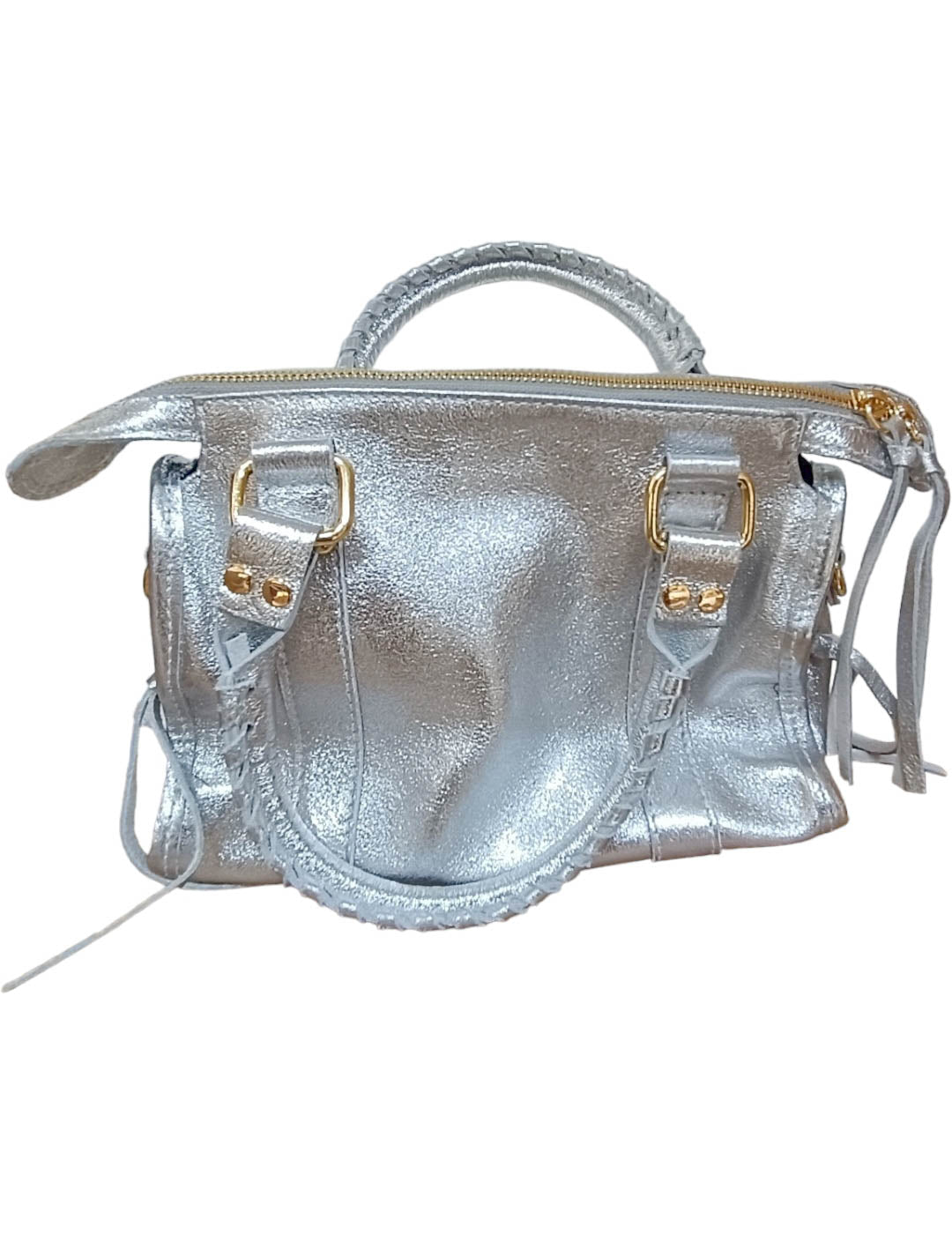 Mini Bolso metalizado de piel 3895108 plata