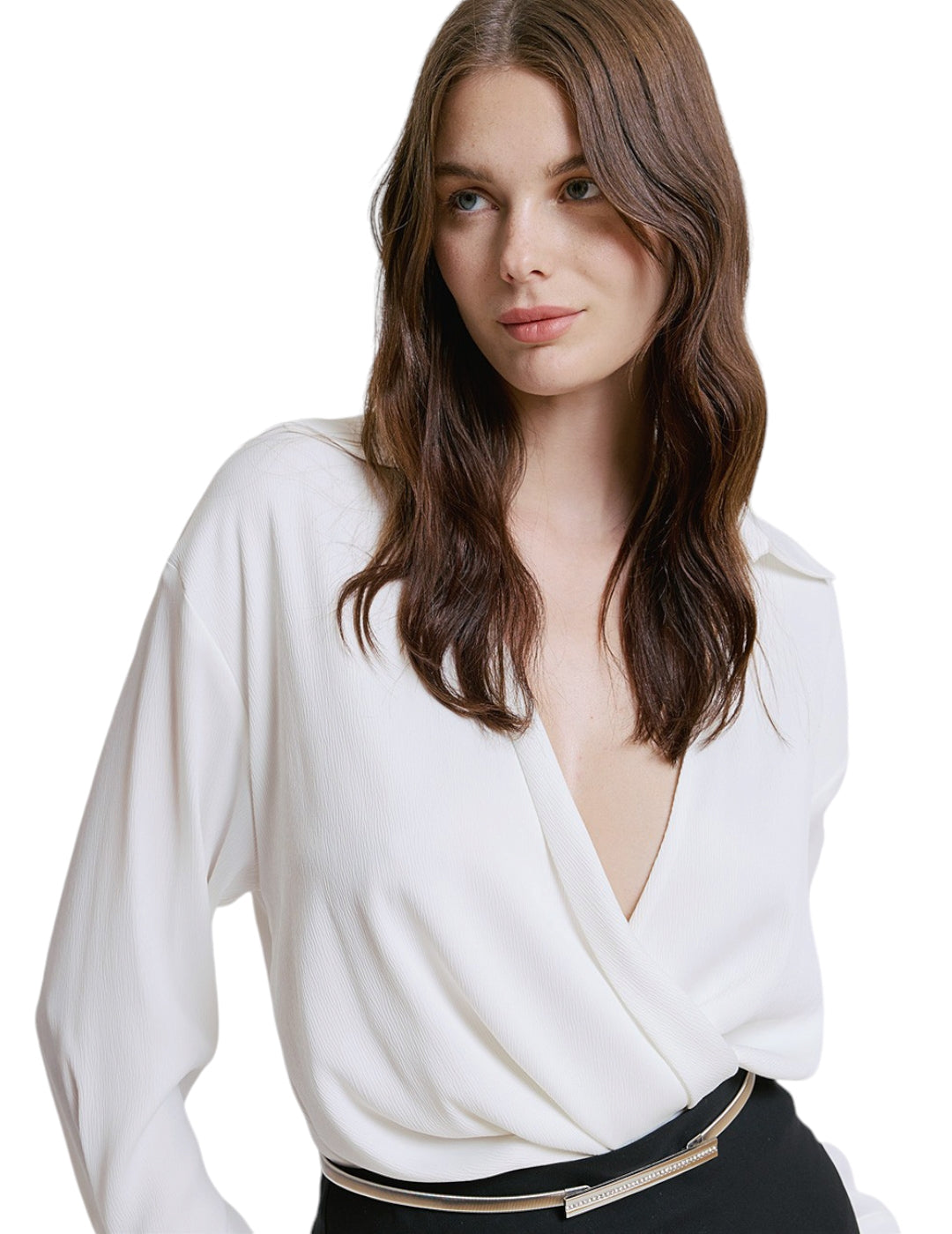 BLUSA FRUNCE ACCESS BLANCA