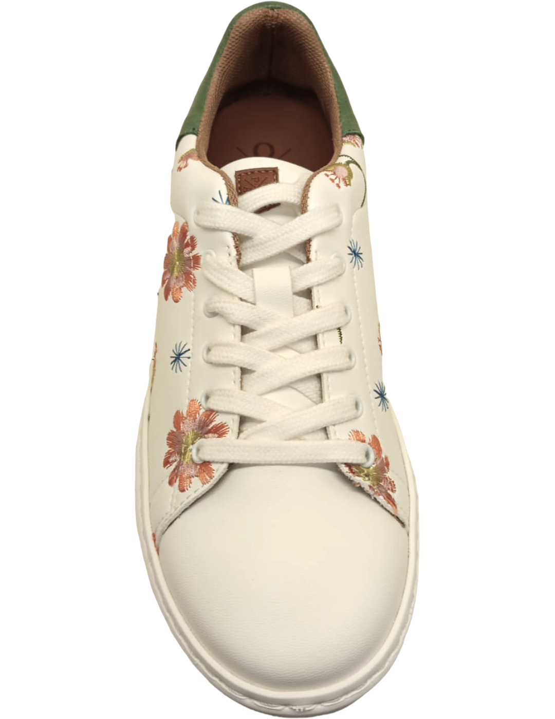 Zapatilla  sneaker vicort flores popa blanco