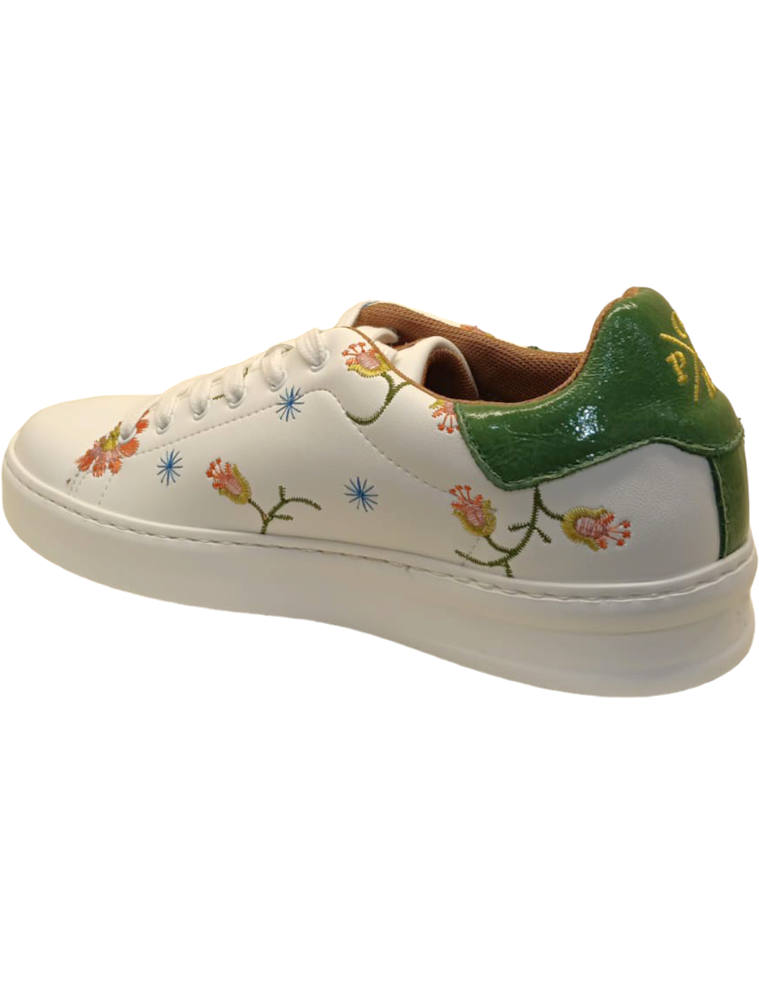 Zapatilla  sneaker vicort flores popa blanco