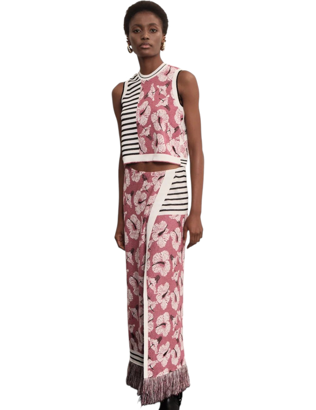 Top CNKD09077 Rayas/Flores