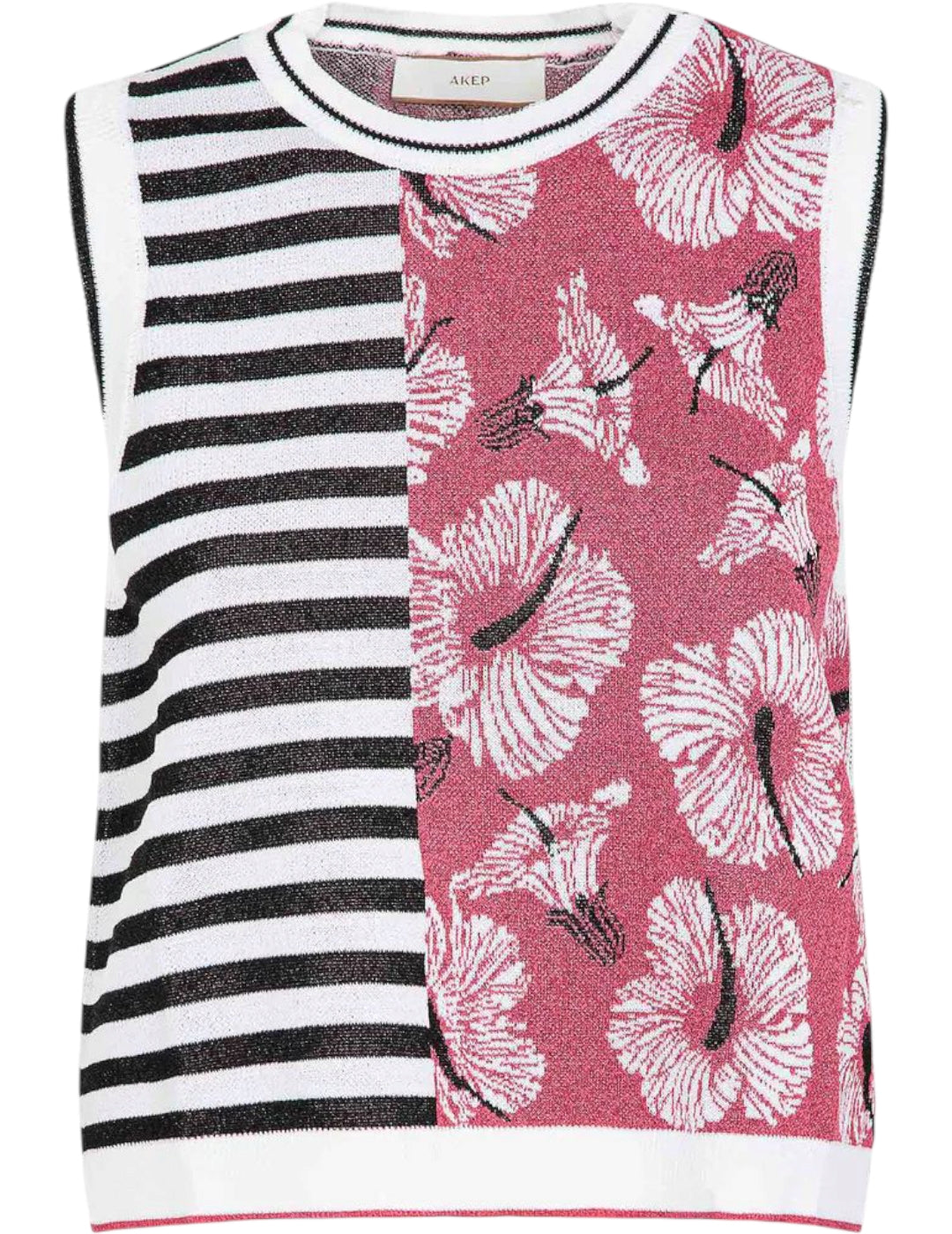 Top CNKD09077 Rayas/Flores
