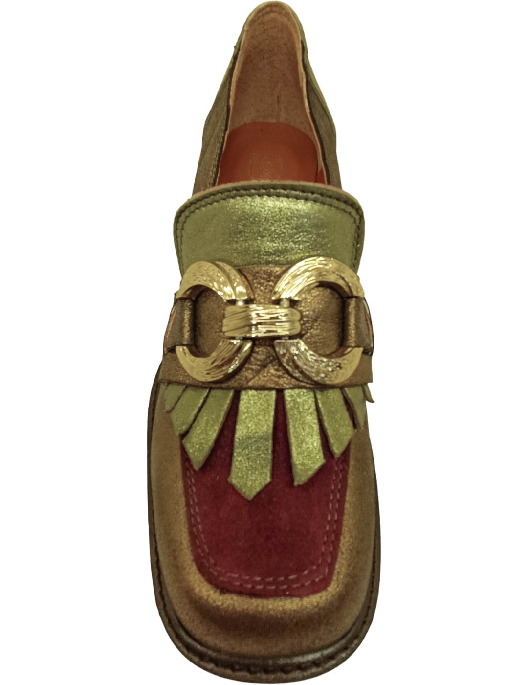 Zapato mocasín tacón 5617/03 divine bronce