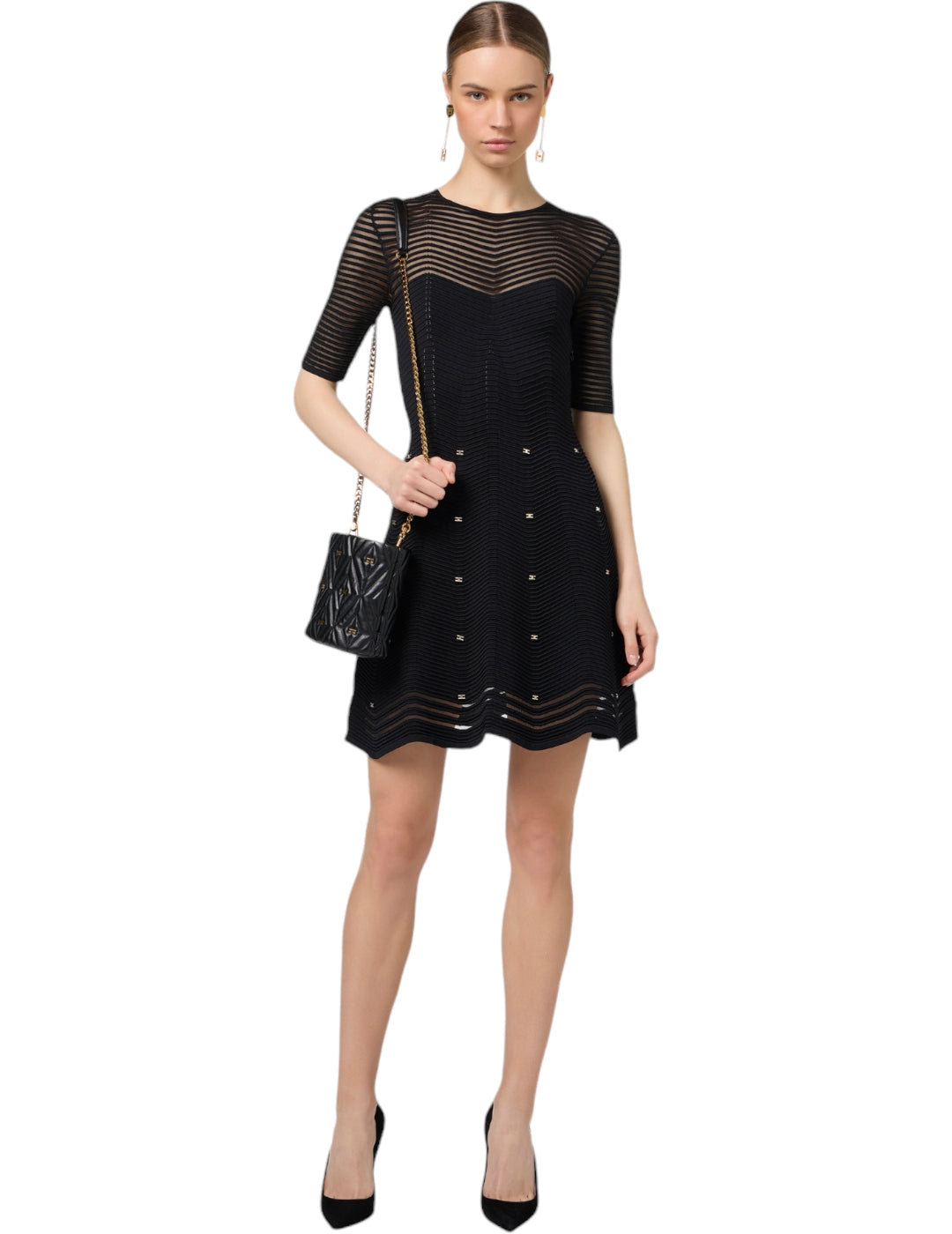 Vestido AM03B46E2 Elisabetta Franchi negro