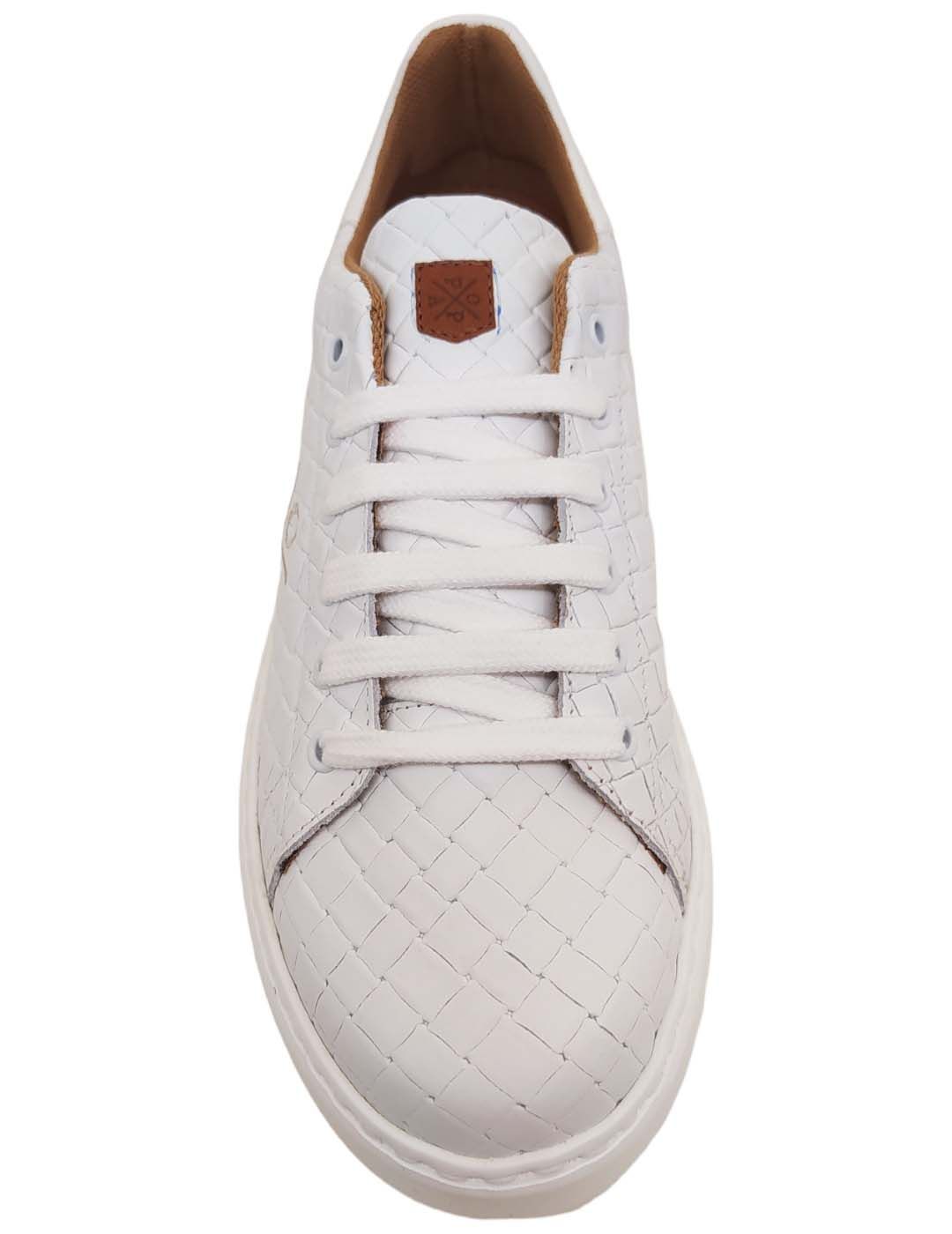 Zapatilla sneaker piel Popa vicort blanco