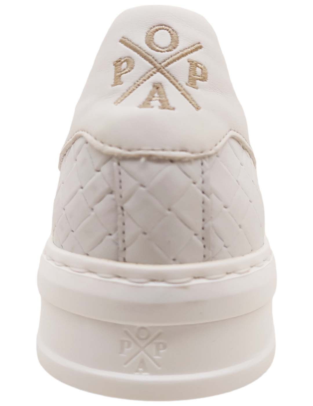 Zapatilla sneaker piel Popa vicort blanco